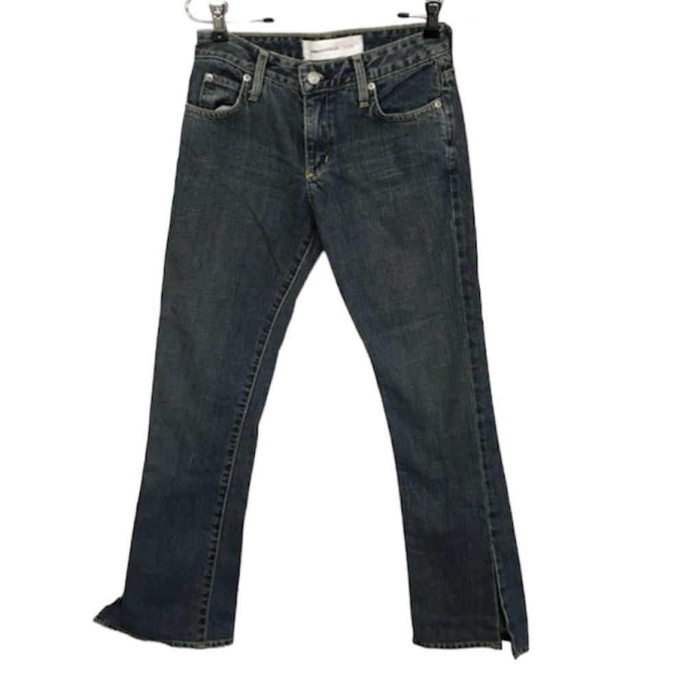 Paper Denim & Cloth Women's Bottom Slit Straight Mid Rise Jeans 25